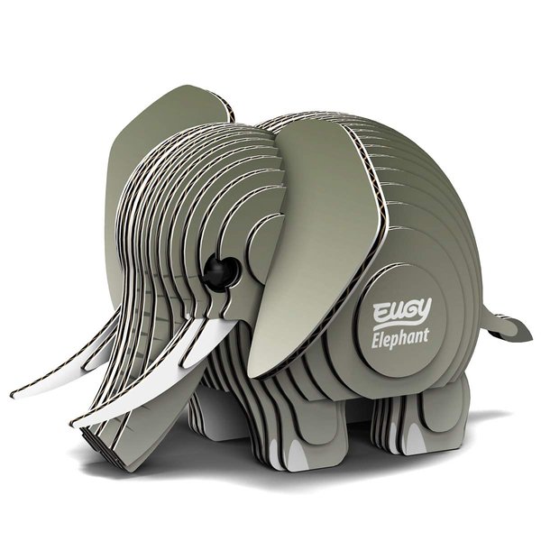 Eugy Elephant 3D Puzzle, 28 Piece Eco-Friendly Educational Toy Puzzles for Boys, Girls & Kids Ages 6+