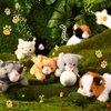 HyDren 16 Pcs Plush Animals Bulk Assorted Small Stuffed Soft Plush Cat Dog Cute Stuffed Pet Mini Fluffy Toys Gifts Plush Kitten Puppy for Classroom School Birthday Animal Party Favors(Lying Cat)