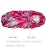 Extra Long Braid Hair Bonnet for Sleeping Satin Night Dreadlock Caps Bonnets for Black Women Braids,Shower Cap with Button (Rose Red Flowers)