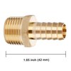 U.S. Solid Brass Hose Fitting, Adapter, 1/2" Barb x 1/2" NPT Male Pipe Fittings