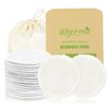 wegreeco Cotton Rounds Reusable - Reusable Bamboo Makeup Remover Pads - Bamboo Cotton Cloth for Removing Makeup - Reusable Facial Pads Cotton Rounds (Cotton Velour, White)
