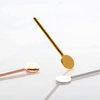 3Pcs Round Metal Cosmetic Spoon Spatulas Makeup Spatula Eye Cream Spoon Beauty Scoop Mini Spoon Makeup Beauty Spoons Mini Cosmetic Skincare Spatula for Home Salon, Gold, Silver, Rose-Gold