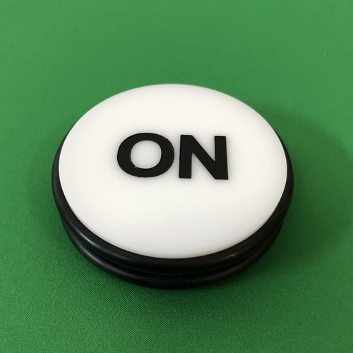 Yuanhe Casino Craps Dealer Button - 3Inch ON/Off Puck Buttons, Great for Poker, Texas Hold 'em & Card Games