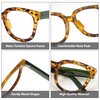 Zeelool Unisex Retro Oversized Square Blue Light Blocking Glasses Harrell ZOP049594-07 Tortoise