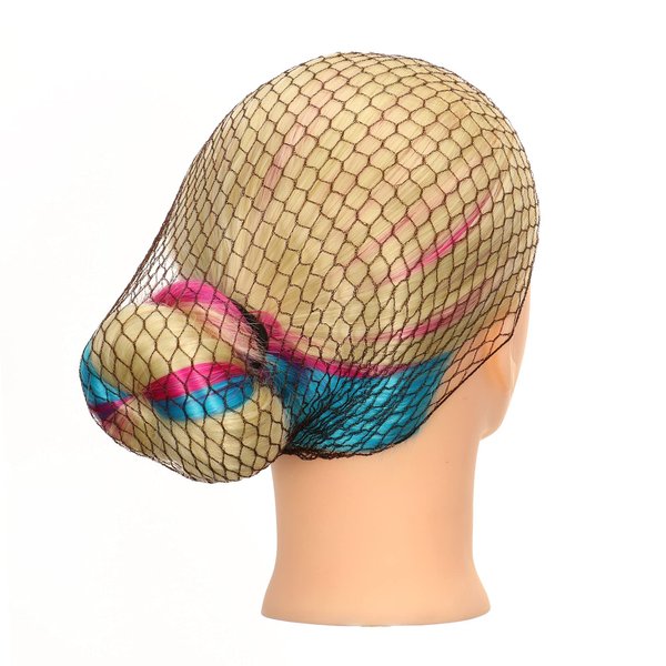 ColorYoung Hair Nets 24PCS Brown Invisible Elastic Edge Thicker Mesh Hair Net for Bun Hair Bun Kitchen Food Serive Sleeping Bun Nets for Ballet