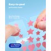 LitBear Acne Patch Pimple Patch, Pink Heart & Star Shaped Absorbing Cover Hydrocolloid Patches For Face Zit, Acne Dots, Tea Tree Oil + Centella (108 Count (Pack of 1))
