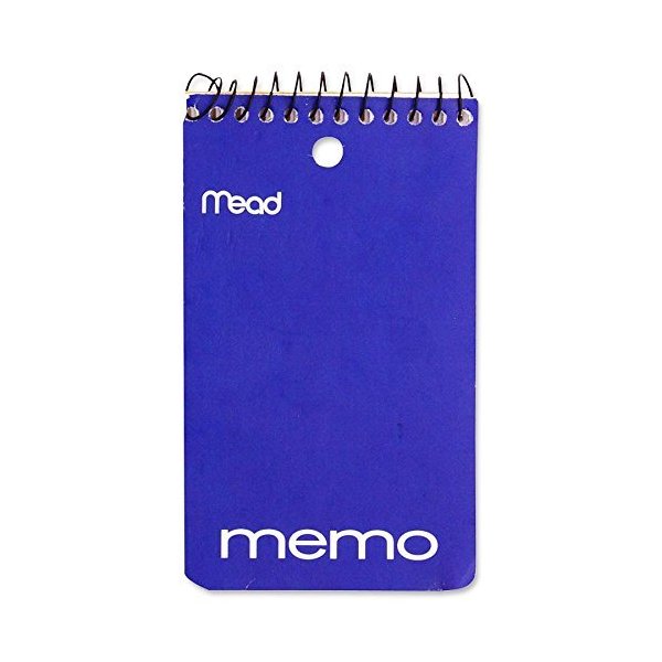 12PK MEAD 45354 Memo Book WB Top Bound Asst 3x5 60S