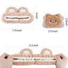 WHAVEL 3PCS Spa Headband Face Wash Headband and Wristband Set, Cute Bear Ears Headband for Washing Face Makeup Headband Facial Headband Wrist Bands for Washing Face (Coffee 01)