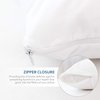 Waterproof Pillow Case Protector with Zipper 4 Pack Standard Size 20 x 26 inch White Pillow Protectors Feather Proof Pillow Covers Encasement Pillow Case