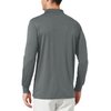 BALEAF Men's Polo Shirt Long Sleeve Golf Shirt UPF 50 Sun Protection Quick Dry for Tennis Lightweight Performance Shirt Dark Gray Size XXL