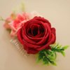 Fangsen Red Berry Rose Silver Gold Eucalyptus Leaf Burgundy Hair Comb Festival Headpiece Christmas Hair Baubles for Holiday Cosplay Women Party (#02)
