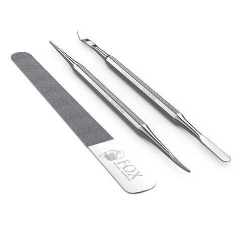 Fox Medical Equipment Ingrown Toenail Treatment Tools - Nail Care Kit - Podiatry Tools - Stainless Steel - Pedicure Kit - Ingrown Toenail Removal Kit - Best Toenail File - Toe Nail Corrector
