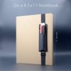 Adjustable Elastic Band Pen Holder, Pencil Holder, Pen Sleeve Pouch for Hardcover Journals, Notebooks, Planners, Fits Notebooks from 8" to 11” in Height, Hold 2 or 3 Pens, PU Leather, Detachable.