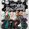 HOWAF New Years Eve Party Supplies 2025 Disco New Years Decorations, Black Silver New Years Backdrop Happy New Year Banner 2025 Balloons New Year Disco Foil Balloons 2025 NYE Decorations Kit