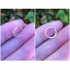 Sterling Silver Spiral Double Nose Hoop Ring for Single Piercing, Handmade Tiny Twist Nose Ring Hoop Piercing Jewelry for Women