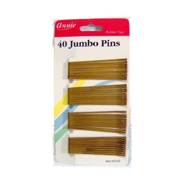 annie jumbo bob hair pins 40 counts roller pin Brown roller pins