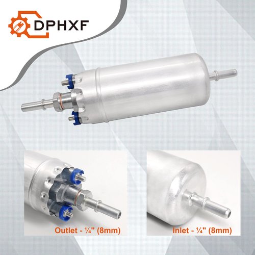 DPHXF 12V Gasoline Inline High Pressure Fuel Pump ，200LPH High Flow 125PSI,16.4 Feet of Super Suction Power，Universal Replacement E2000