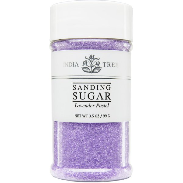 India Tree, Lavender Pastel Sanding Sugar, Small Jar Shimmery Sprinkles for Baking & Decorating 3.5 Oz Jar (Pack of 3)