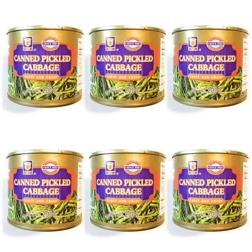 6 Pack Mailing Canned Pickled Cabbage 200g Each 雪菜罐頭