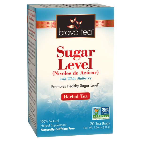 Bravo Tea Sugar Level Caffeine Free, 20 Tea Bags