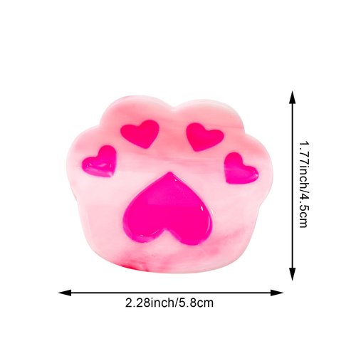 Pink Novelty Paw Hair Clip, Acetate Claw Clips, Acetate hair clips, Y2k Accessories Cute Small Hair Clips for Thick Hair for Women Girls