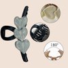 2 PACK Big Heart Hair Clips Styling Accessories for Women Girls Heart-shaped Jelly Claw Clip for Long Thick Hair for Party