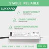 LUXYARD UL Certified LED Driver 12v 60W Waterproof IP67 Class 2 LED Power Supply Transformer 100V-277V AC to 12V DC Low Voltage Output for LED Light Outside(60W-12V)