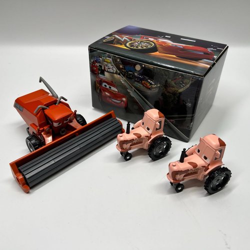 Set Small Cars and Trailer Uncles, Color Box Packing for Your Son Birthday Gift, Safety Die-Casting Alloy Material Toy Cars for Kid, Multi-Style for Colectible, Gift for 3+ Years Old (Frank&Tractors)