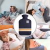 OliviaLiving Small Cute Hot Water Bottle with Cover, 1L Hot Water Bag for Children, Hot and Cold Compress, Hand Feet Warmer, Neck and Shoulder Pain Relief