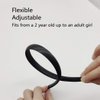 Hixixi 20pcs 15mm Wide Satin Fabric Covered Ribbon Flexible Headband Hairband Hair Band For Girls Women DIY Craft (Black)
