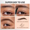 Kolvoii Microblading Eyebrow Pencil, 2024 New Eyebrow Tattoo Pencil, 3D Waterproof 4 Fork Tip Magic Eyebrow Pen, Natural Makeup Fine Stroke Long-Lasting Eyebrow Pencil Stay on All Day (Dark Brown)