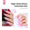 Beetles Nail Extension Gel Kit 12 Colors Clear Pink Purple Brown Glitter Neutral Nail Extension Gel Kit Jelly Gel Quick Building Nail Enhancement Manicure Kit DIY Salon Gift for Women