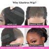 ISEE Hair Glueless Wear and Go Wigs for Beginners Lace Front Wigs for Black Women Human Hair Short Straight Bob Human Hair Wigs Lace Pre Cut Wig 12 Inch