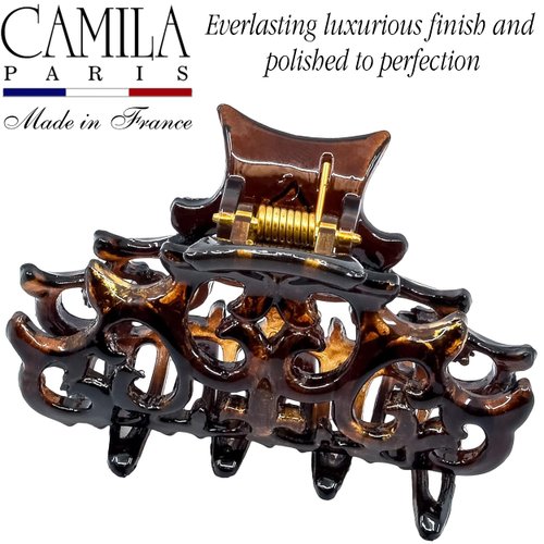 Camila Paris NV105 French Hair Clip for Women, Girls Hair Claw Clips Jaw Fashion Durable and Styling Hair Accessories for Women, Strong Hold No Slip Grip, Made in France