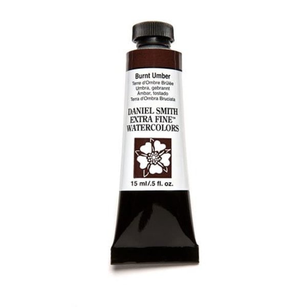 DANIEL SMITH 284600011 Extra Fine Watercolor 15ml Paint Tube, Burnt Umber, 0.5 Fl Oz (Pack of 1)