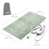 Pure Enrichment PureRelief XL Heating Pad - 12" x 24" Electric Heating Pad for Back Pain & Cramps, 6 Heat Settings, FSA/HSA Eligible, Soft Machine Wash Fabric, Auto-Off & Moist Heat (Zen Green)