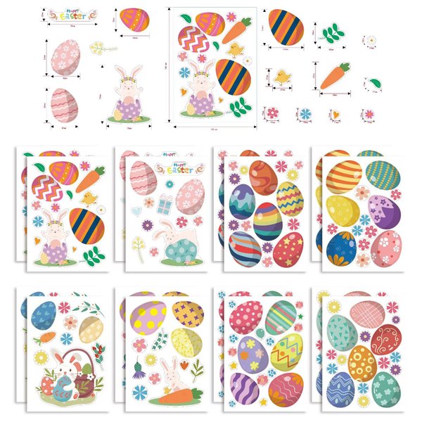 16 Sheets Easter Stickers,248 Pcs Easter Stickers,for Kids Gift Favors,Easter Party favors Supplies