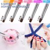 9Pcs Nail Art Brushes Dappen Dish Set for Monomer Acrylic Nail Liquid Powder: 2 Dappen Dish for Acrylic Nails with Lid & 2 Glass Nail Cup Crystal Monomer Dish & 5 Acrylic Nail Brush
