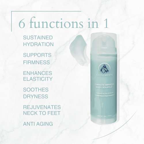 Ice Elements | 2 Minute Miracle Body Souffle | 5oz | Beauty and Skin Care | Body Lotion With Vitamin E | Daily Hydrating Body Lotion with Jojoba Oil, Shea Butter, Ginger, and Hyaluronic Acid
