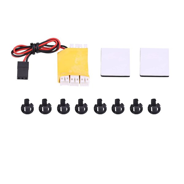 ZLXHDL 8pcs Rc Light Kit Rc Accessory with 23.6inch Cable,Light System for Rc Airplane Helicopter
