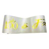 NAUXIUDSJS 100 Fabulous Sash, 100th Birthday Sash, White Satin Sash with Gold Foil Words Happy 100th Birthday Accessories Decorations Party Favor