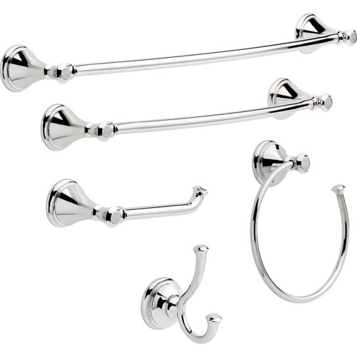 Delta 79735 Cassidy Double Towel Hook Bath Hardware Accessory in Polished Chrome