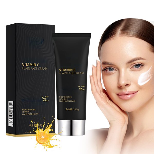 Niacinamide Vitamin C Black Tube Skin Cream, Niacinamide Vitamin C Face Cream, Multifunctional Smooth Hydrating Makeup Cream, Vitamin C Plain Face Cream (1pcs)