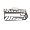 Spectrum Diversified Wright Sink, Geometric Soap & Sponge Kitchen Sink & Shower Modern Kitchen & Bathroom Organizer, Sponge Holder with Suction Cups, 1 EA