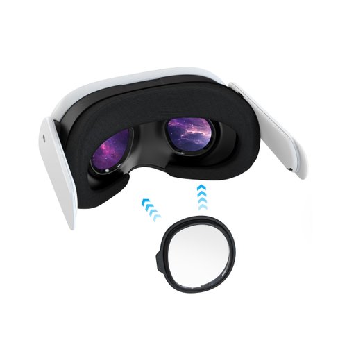 VR Myopia Glasses Lenses for Quest 3, Maxonar Lenses Insert Compatible with Meta Quest 3, Easy-to-Install SPH:-5.25 (One Lens)