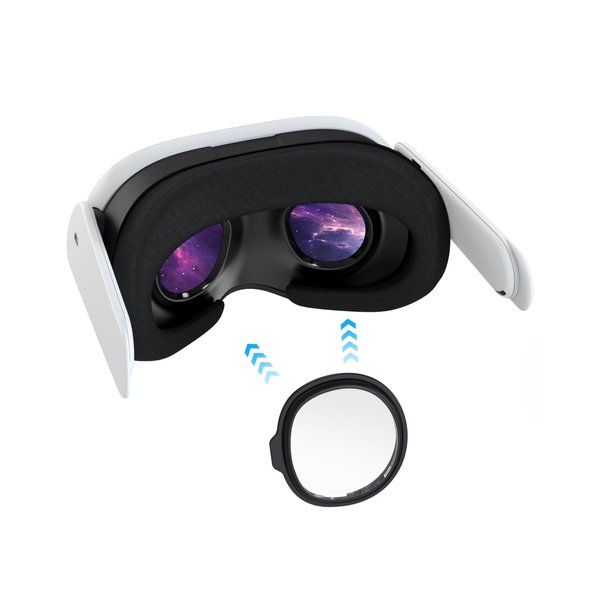 VR Myopia Glasses Lenses for Quest 3, Maxonar Lenses Insert Compatible with Meta Quest 3, Easy-to-Install SPH:-5.25 (One Lens)