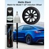 SYOAUTO Matte Black Rim Touch Up Paint For Tesla Model Y 20" Induction Wheel Touch Up Paint Pen Tip and Brush 2 in 1 Rim Scratch Repair Wheel Paint Curb Rash Paint Pen(Matte/Satin Black)