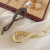 2pcs New Rhinestone One Word Hair Clips French Banana Clip Super Flash Twist Hairpin Non Slip Jaw Hair Claws Hair Accessories