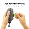 CAKOVANO 2 Pack Dog Poop Bag Holder, Poop Bag Holders for Leashes, Pet Dog Waste Bag Dispenser Leash Attachment – Fits Any Dog Leash – Includes 2 Pack Poop Bag Dispenser and 2 Hands-free holder