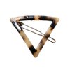 Lurrose 4 Pieces Tortoise Hair Clips Celluloid French Design Barrettes Acrylic Resin Hair Clips Geometric Hair Pins Triangular Circle Leopard Print Barrettes for Women Girls
